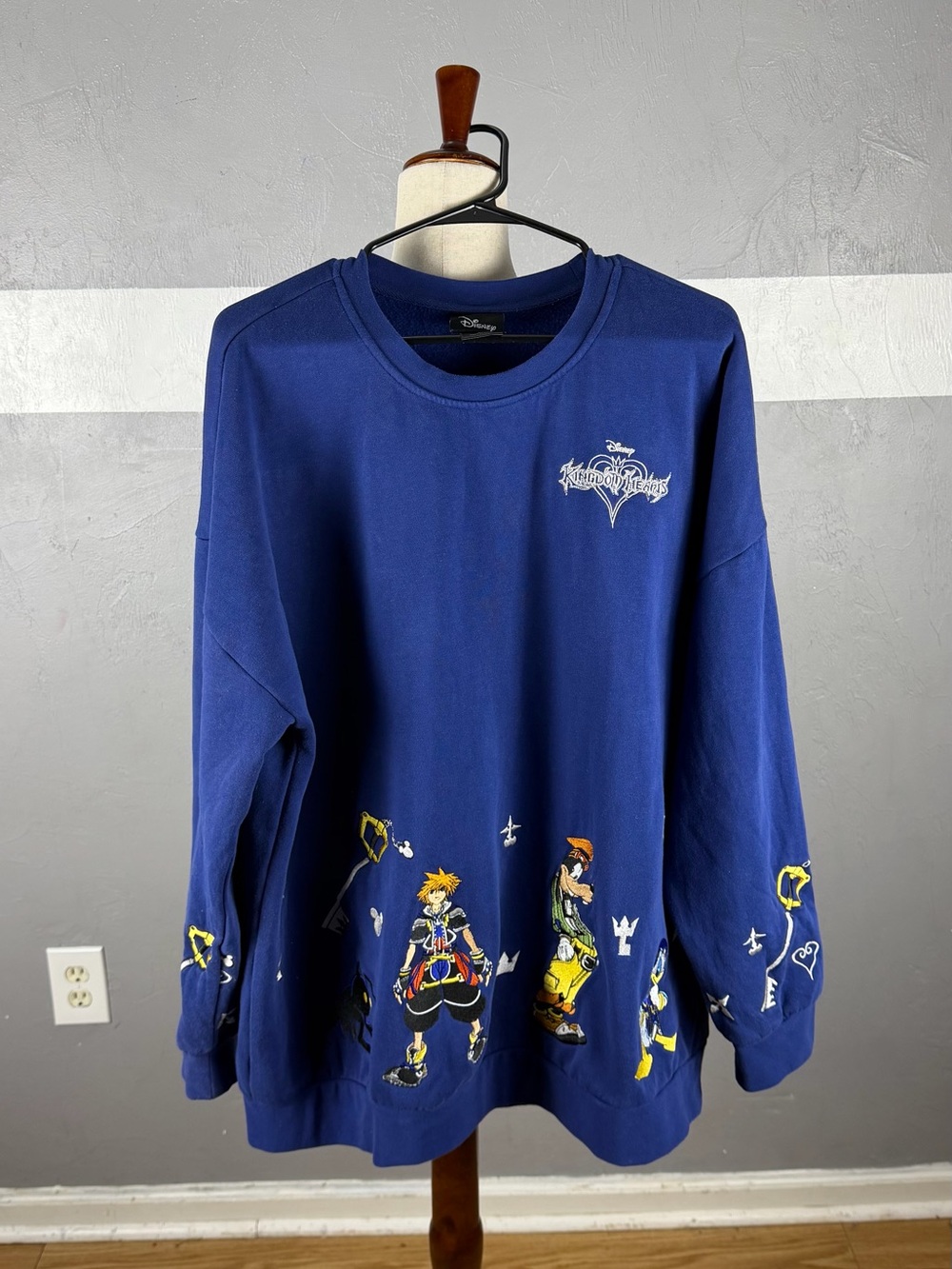 Disney Navy Kingdom Hearts Crewneck Sweater with Character Art